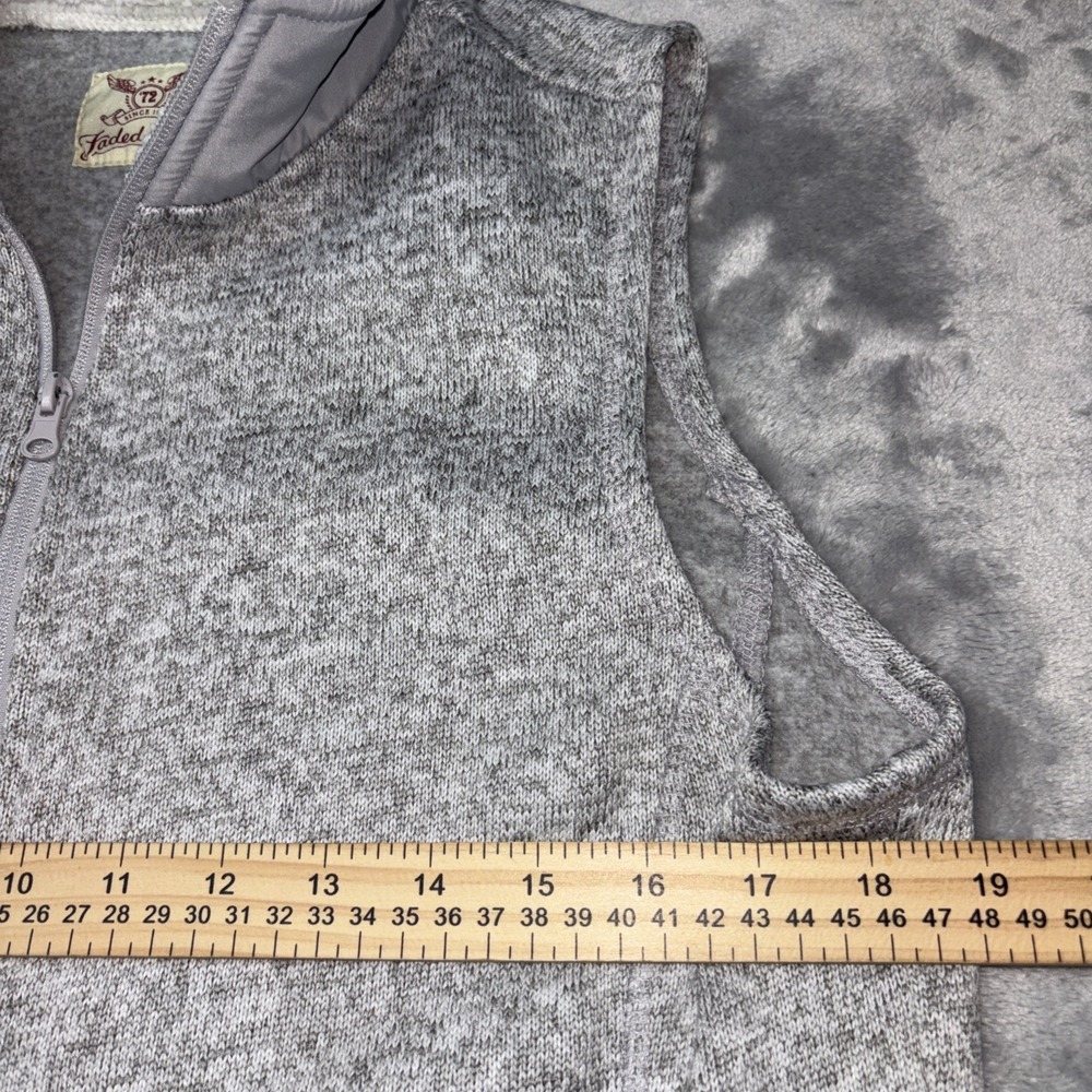 Women's Faded Glory Size XL Full Zip Soft Silver Vest Lg - Picture 3 of 6